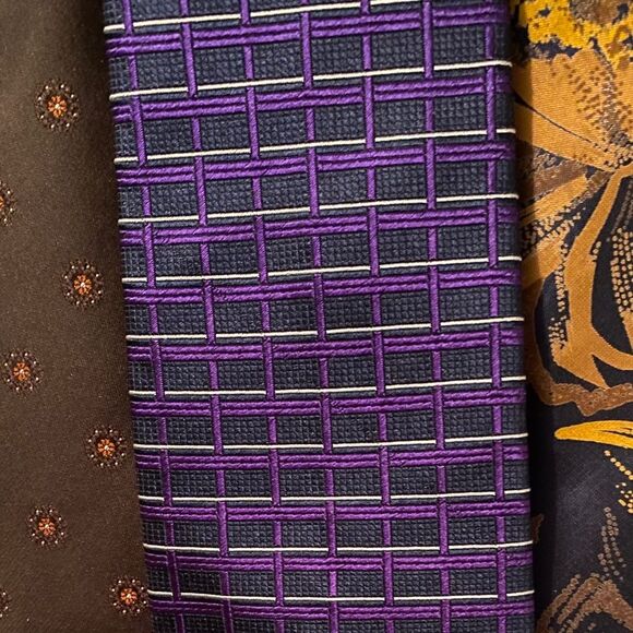 Lot of 5 Luxury Men’s Neck Ties- Christian Dior, Oscar dela Renta, Mulberry - Picture 3 of 11